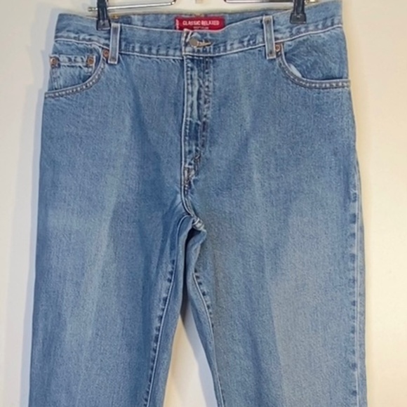 Levi’s 550 Relaxed High Rise Tapered Leg Mom Jeans Light Wash Size 16 Vintage - Picture 2 of 16